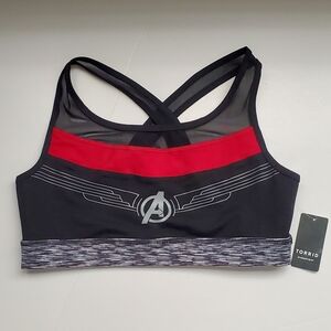 TORRID Sports Bra Marvel Avengers Collab Fandom Yoga Activewear Athleisurewear L